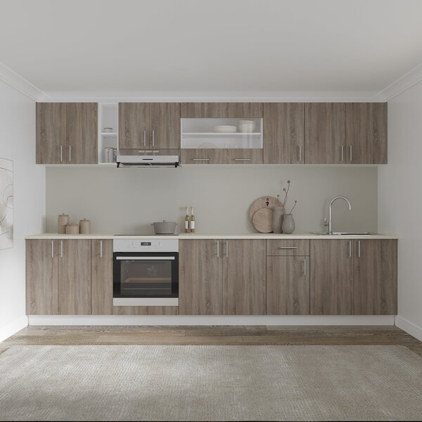 Corp haaus Karo, 2 Usi, Stejar Sonoma Inchis/Alb, 60 x 50 x 80 cm
