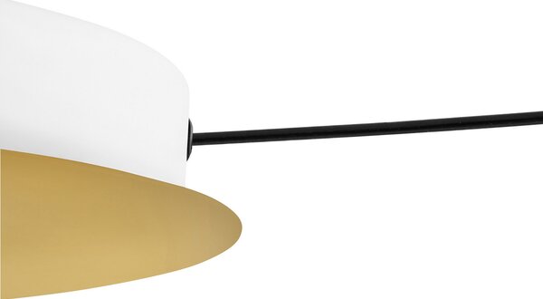 LEDS-C4 Veneto lampă susp LED aplic 3 becuri auriu, Transparent, Camera de zi / sufragerie, Plastic, Design