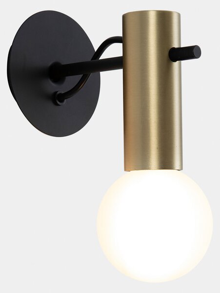 LEDS-C4 Nude aplică de perete E27 auriu mat/negru, reglabil, Auriu / Alamă, Camera de zi / sufragerie, Metal, Design