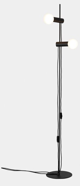 LEDS-C4 Nude Double lampă de podea E27 negru, Negru, Camera de zi / sufragerie, Metal, Design