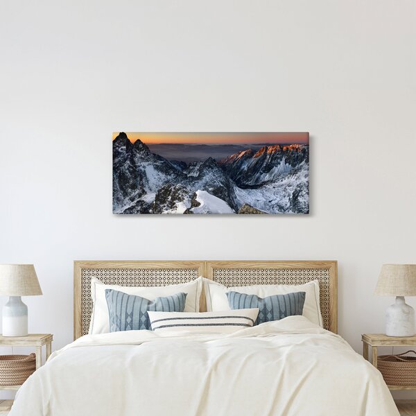 Tablou - Răsărit de soare în munți (120x50 cm)