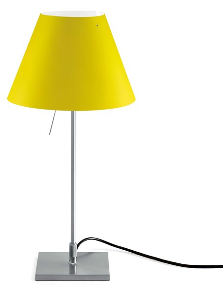 Luceplan Costanzina lampă masă alu, galben canar, Galben, Camera de zi / sufragerie, Metal, Design