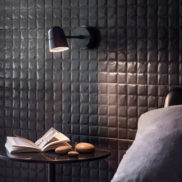 Luceplan Counterbalance spot perete LED, negru, reglabil, Negru, Camera de zi / sufragerie, Metal, Design