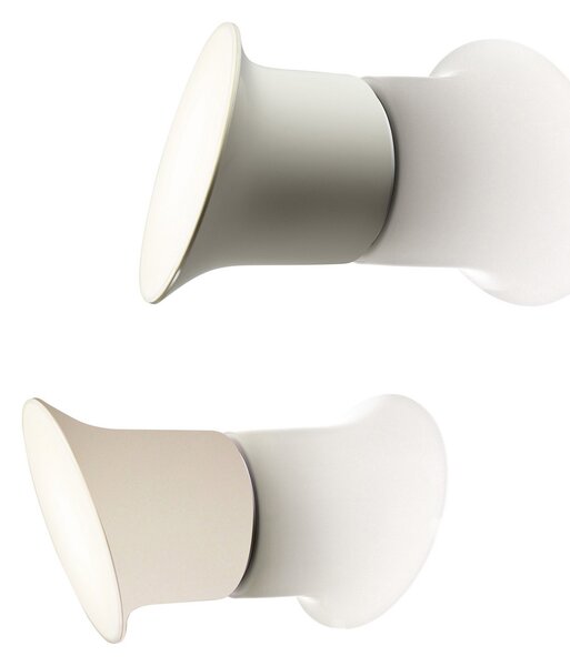 Luceplan Ecran, & Out aplică LED, alb opal, Alb, Plastic, Design