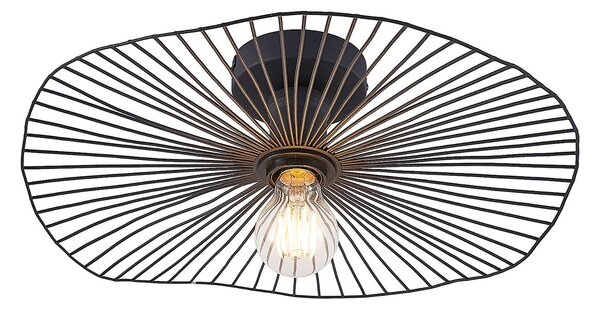 Plafoniere Lindby, Ruota, reglabil, Negru, Camera de zi, Metal, Modern
