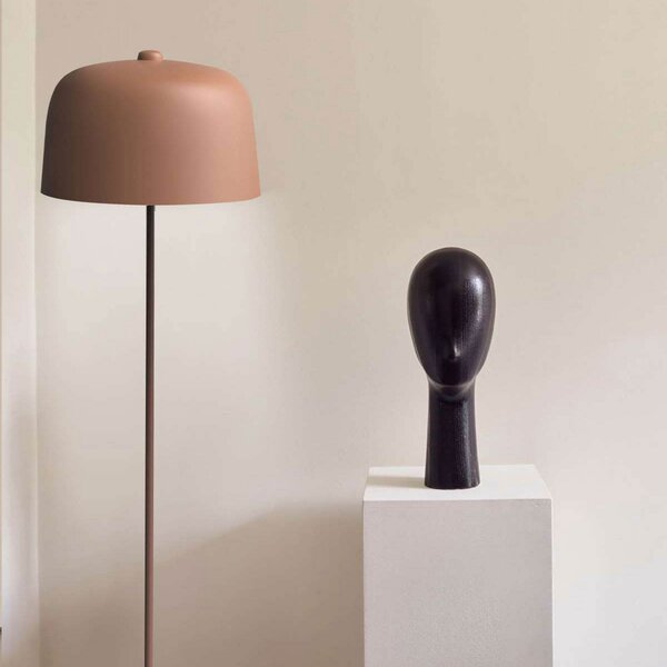 Luceplan Zile lampă de podea, cărămiziu mat, reglabil, Roșu, Camera de zi / sufragerie, Metal, Design