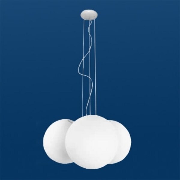 Linea Light Lampă suspendată Oh 3 becuri, Alb, Camera de zi / sufragerie, Plastic, Modern, Pandantive la pachet