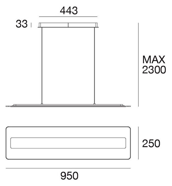 Linea Light Lampă susp. LED Antille, sticlă, unghiulară, cupru, reglabil, Cupru, Camera de zi / sufragerie, Sticlă, Modern