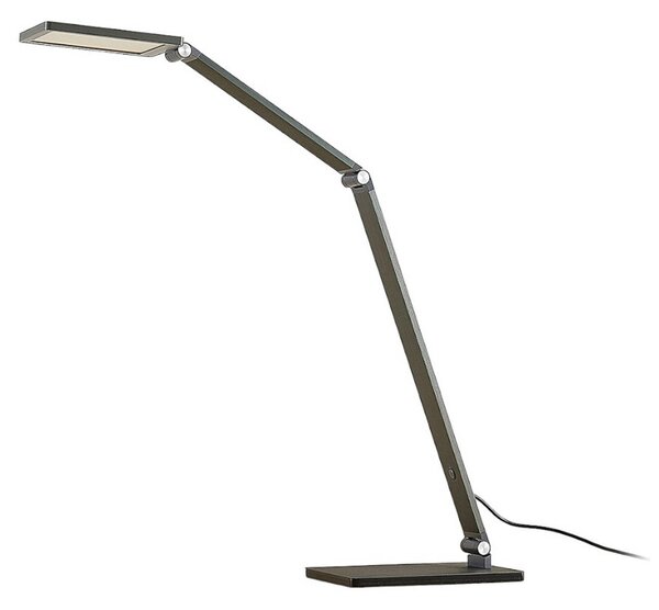 Lampă de masă Lucande, Mion, reglabil, Gri, Studiu / Birou, Metal, Modern