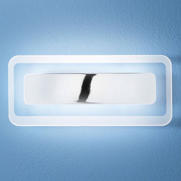 Linea Light Aplică de perete LED Antille crom 31,4 cm, Metalic, Camera de zi / sufragerie, Sticlă, Modern