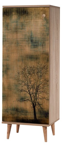 Mobilier pentru hol Feliz 501 (Stejar sonoma + Verde). 1089408