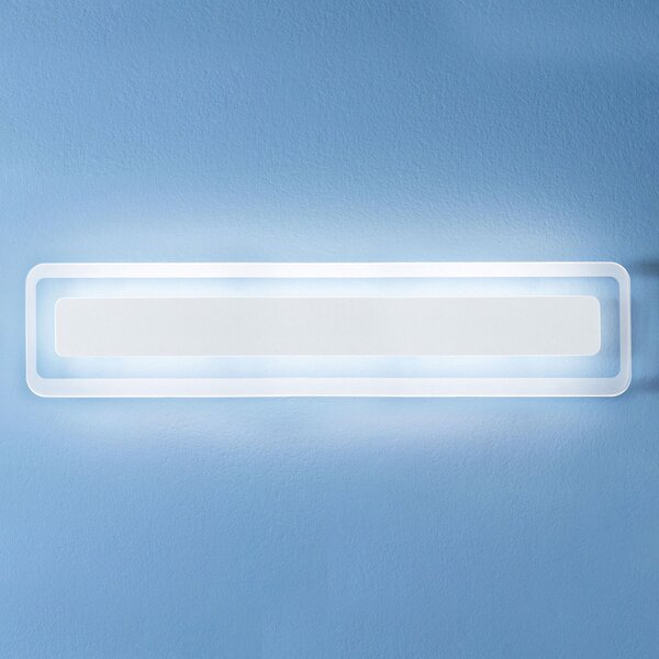 Linea Light Aplică de perete LED Antille alb 61,4 cm, Alb, Camera de zi / sufragerie, Sticlă, Modern