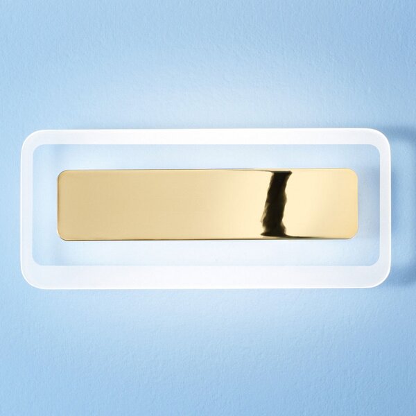 Linea Light Aplică de perete LED Antille auriu 31,4 cm, Auriu / Alamă, Camera de zi / sufragerie, Sticlă, Modern