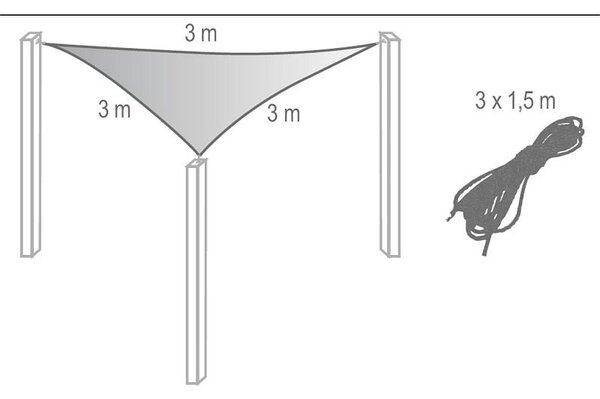 Copertina parasolar cu ghirlanda luminoasa, 140 LED-uri cu incarcare solara, 8 moduri iluminare, 3x3x3 m, snur, elemente fixare