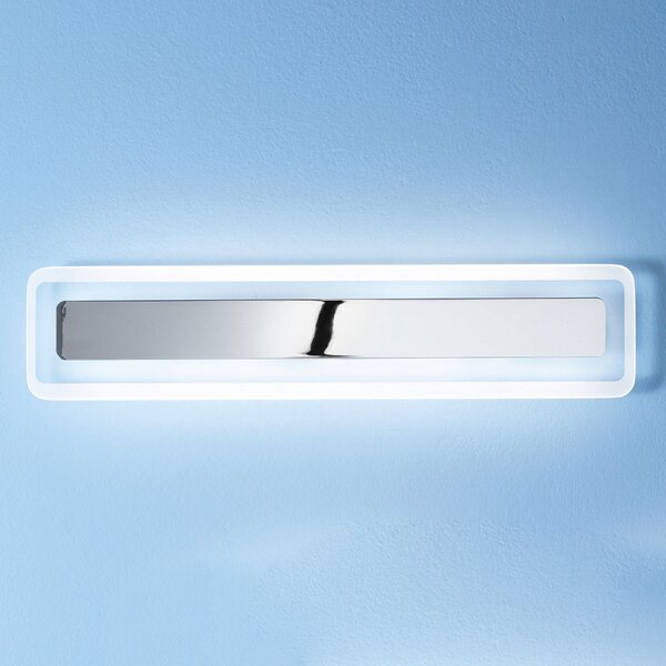 Linea Light Aplică de perete LED Antille crom 61,4 cm, Metalic, Camera de zi / sufragerie, Sticlă, Modern