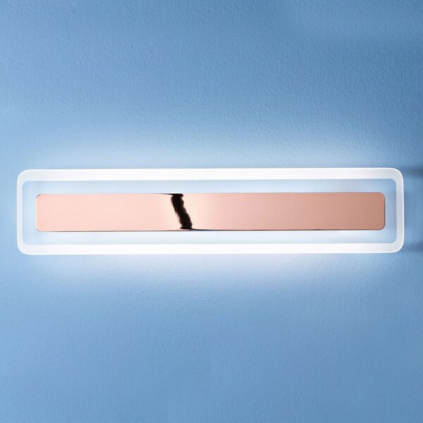 Linea Light Aplică de perete LED Antille cupru 61,4 cm, Cupru, Camera de zi / sufragerie, Sticlă, Modern