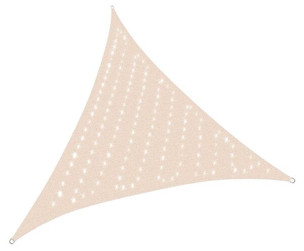 Copertina parasolar cu ghirlanda luminoasa, 140 LED-uri cu incarcare solara, 8 moduri iluminare, 3x3x3 m, snur, elemente fixare