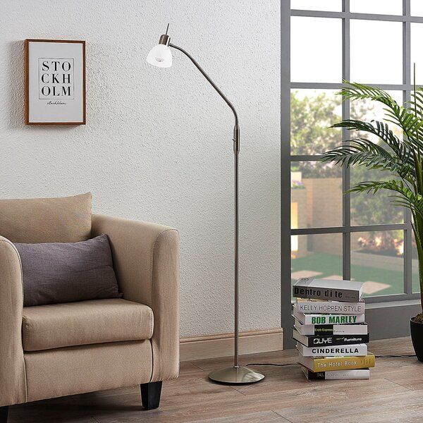 Lampadar Lindby, Gwendolin, Metalic, Camera de zi, Metal, Modern
