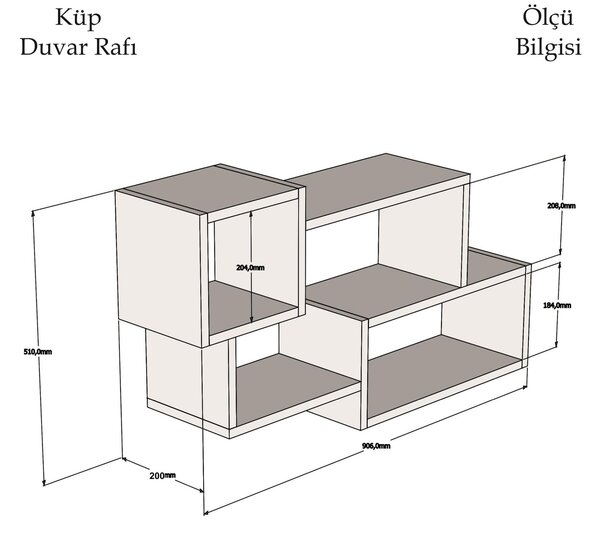 Raft Affie (Alb + antracit). 1089417