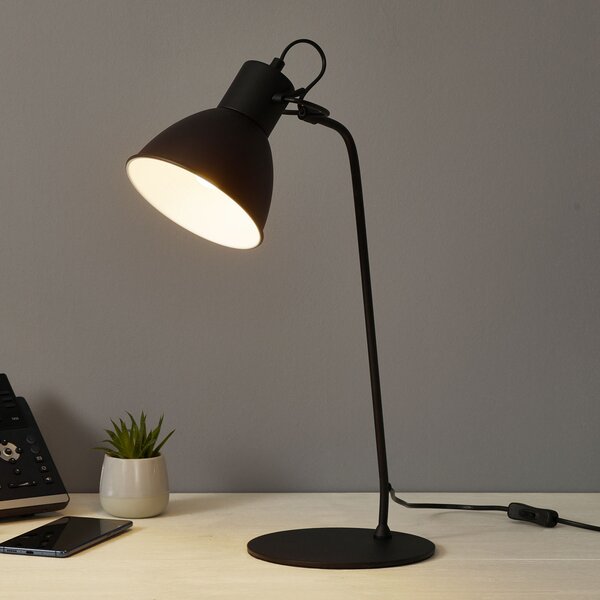 Lucide Lampă decorativă de masă Shadi în negru, Negru, Studiu / Birou, Metal, Modern