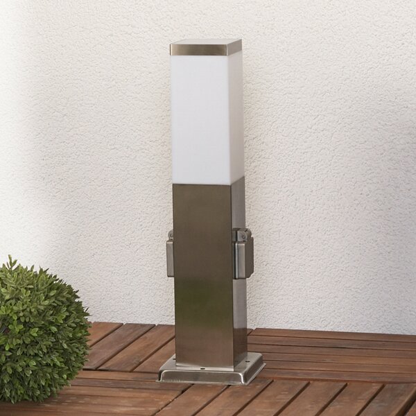 Lampă de Exterior Lindby, Lorian, reglabil, Metalic, Oțel inoxidabil, Modern