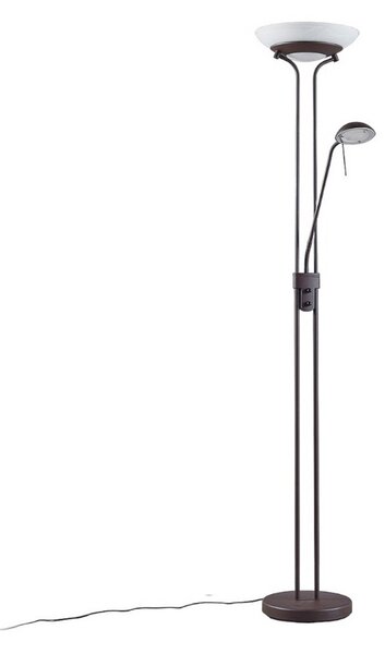 Lampadar Lindby, Yveta, reglabil, Maro / Rugină, Camera de zi, Metal, Casă de țară / Rustic
