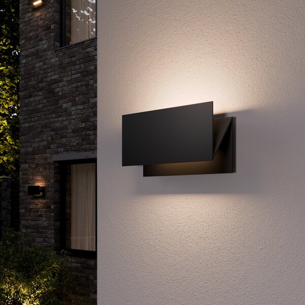Lămpi de exterior Lucande, Meja, Negru, Balcon, Metal, Modern