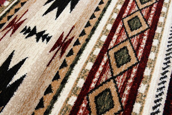 Covor Traditional Sufragerie, Model 15080 120, Bej Maro 60 x 110