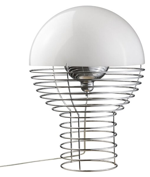 Lampă de masă Verpan, Wire Large, Metalic, Camera de zi, Metal, Design
