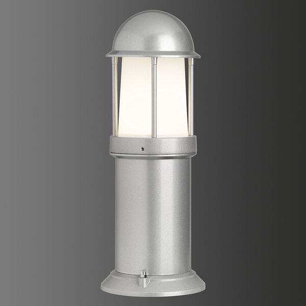 LCD Lampă cu postament Marco din aluminiu, argintiu, reglabil, Gri, Metal, Modern