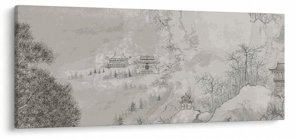 Tablou - Peisaj chinezesc (120x50 cm)