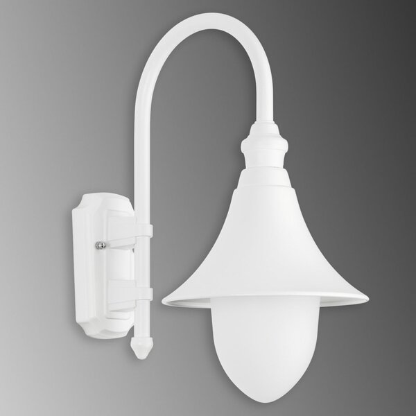 LCD Miranda lampă de perete pentru exterior, alb, reglabil, Alb, Metal