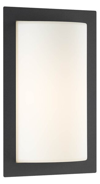 LCD Aplică de exterior Luis, grafit, E27, sticlă, oțel inoxidabil, aluminiu, Negru, Metal, Modern