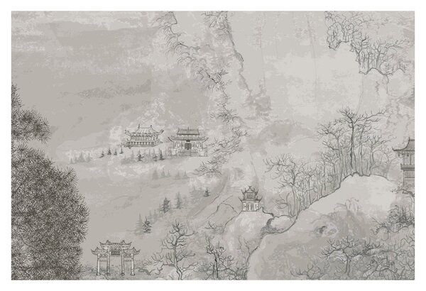 Tablou - Peisaj chinezesc (90x60 cm)