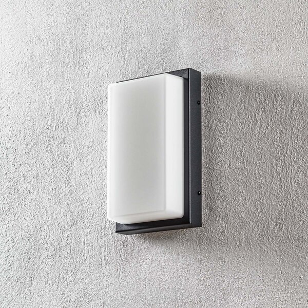 LCD Aplică LED pentru exterior Babett, oțel inoxidabil, sticlă, senzor, Negru, Metal, Modern