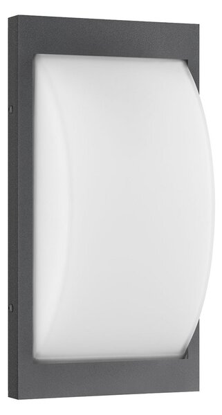 LCD Aplică LED pentru exterior 068LED, grafit, oțel inoxidabil, 33 cm, IP44, Negru, Metal, Modern