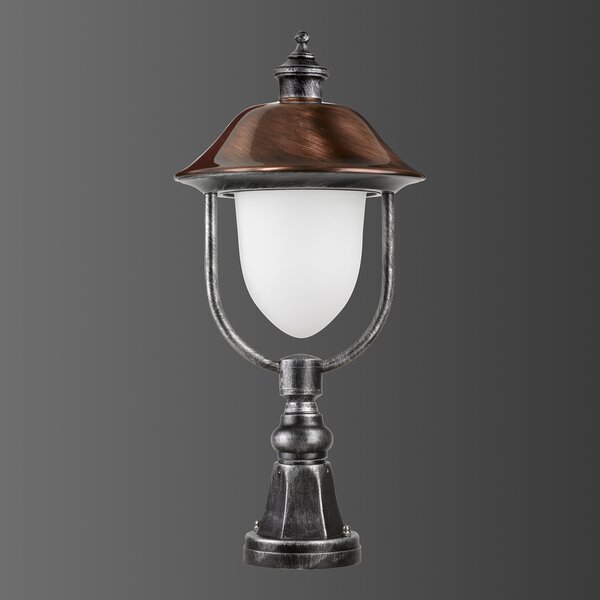 LCD Lampă cu soclu 1157, negru/coper, reglabil, Negru, Metal, Antichitate