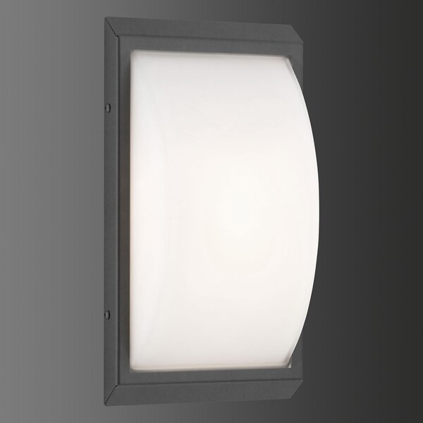 LCD Aplică pentru exterior 053 din oțel inoxidabil, grafit, Negru, Sticlă, Modern