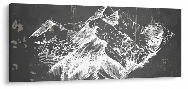 Tablou - Ilustrație de munți (120x50 cm)