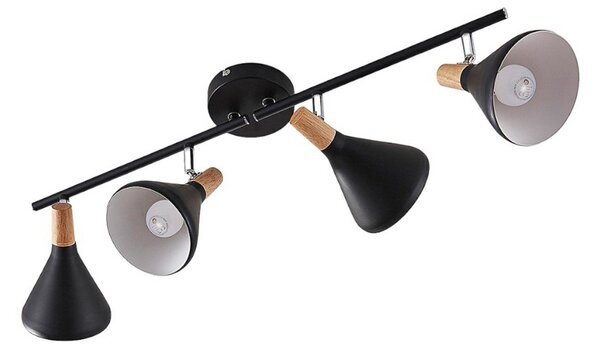 Plafoniere Lindby, Arina, reglabil, Negru, dormitor, Metal, Modern
