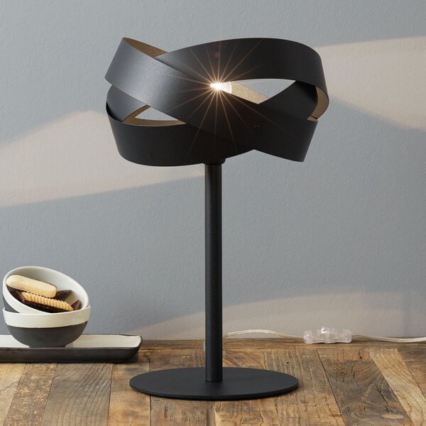 Domiluce Lampă de masă Tornado, negru, Negru, Camera de zi / sufragerie, Metal, Modern
