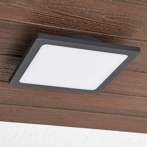 Lampă de Exterior Lucande, Mabella, Negru, Terasă, Aluminiu, Modern