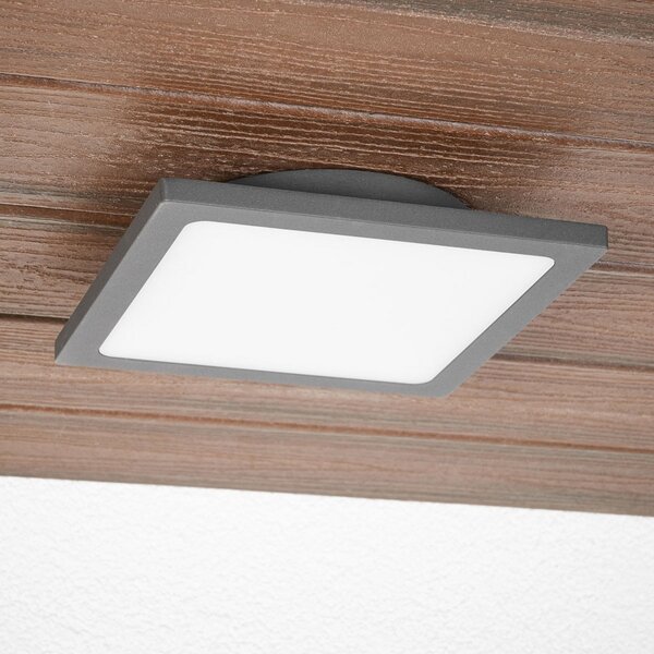 Lămpi de exterior Lucande, Mabella, Negru, Balcon, Aluminiu, Modern
