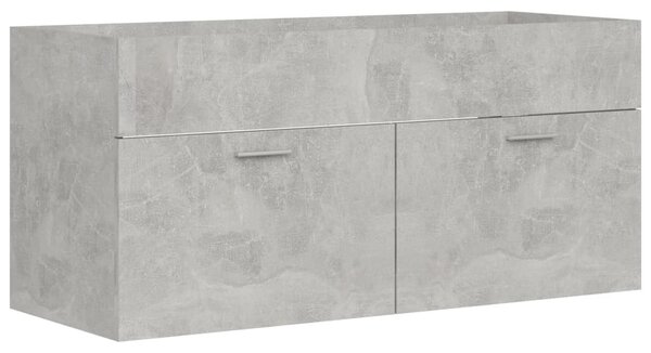Dulap de chiuvetă, gri beton, 100x38,5x46 cm, PAL