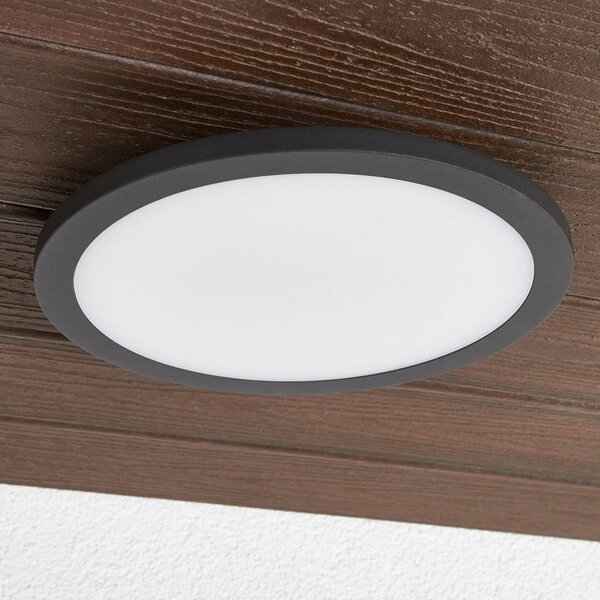 Lămpi de exterior Lucande, Malena, Negru, Balcon, Aluminiu, Modern