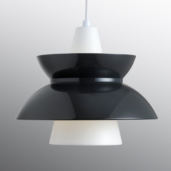 Louis Poulsen Doo-Wop - lampă susp. gri închis, reglabil, Negru, Camera de zi / sufragerie, Metal, Design