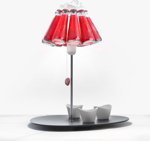 Lampă de masă Ingo Maurer, Campari Bar, Roșu, Camera de zi, Sticlă, Design