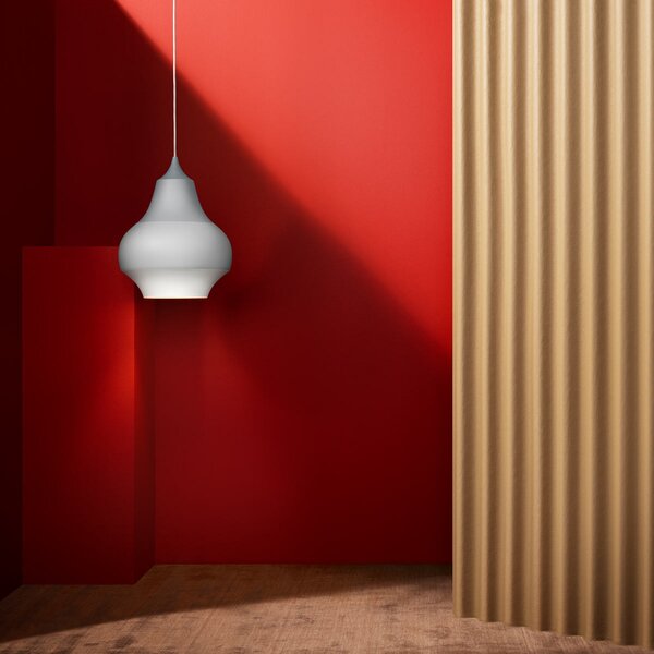 Louis Poulsen Cirque - lampă susp. gri, 38 cm, reglabil, Gri, Camera de zi / sufragerie, Metal, Design