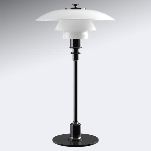 Louis Poulsen PH 2/1 lampă de masă, negru, Alb, Camera de zi / sufragerie, Metal, Design