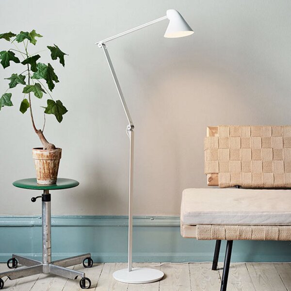 Louis Poulsen NJP lampă de podea LED 2700K alb, reglabil, Alb, Camera de zi / sufragerie, Metal, Design